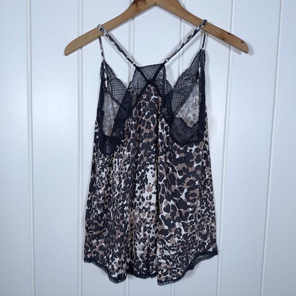 Lovestitch Evereve Cami Large White Grey Leopard Lace Adjust Straps Sexy - Picture 2 of 7